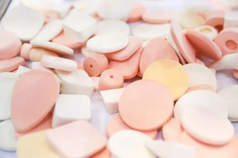 Close up powder puff Stock Photos