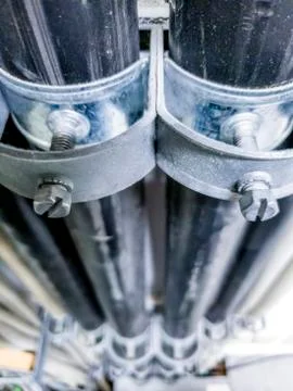 Close-up of power cable for a computer network server room 스톡 사진