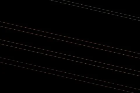 Close-up of power lines on a dark night sky Stock Illustration