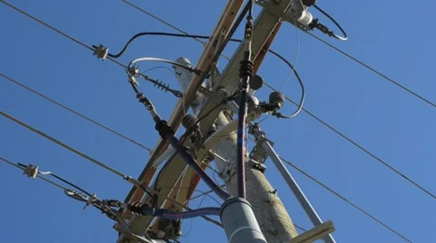 Close Up of Power Lines Vidéo 45519534