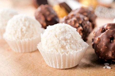 Close up to praline Stock Photos