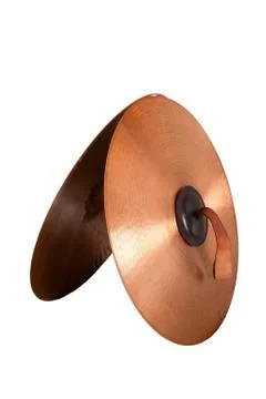 Close up of an prcussion cymbals Stock Photos