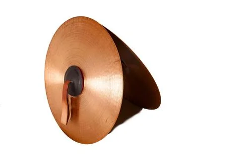 Close up of an prcussion cymbals Stock Photos