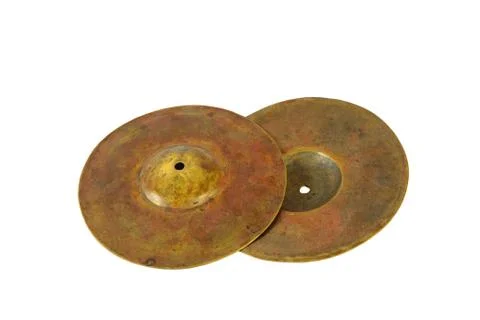Close up of an prcussion cymbals Stock Photos