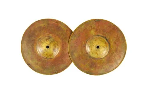 Close up of an prcussion cymbals Stock Photos