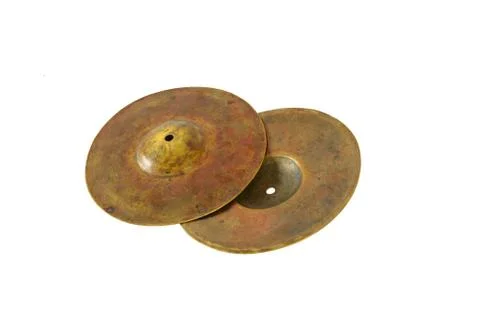 Close up of an prcussion cymbals Stock Photos