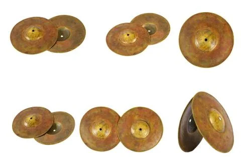 Close up of an prcussion cymbals Stock Photos