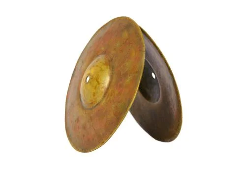 Close up of an prcussion cymbals Stock Photos