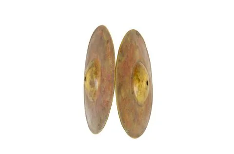 Close up of an prcussion cymbals Stock Photos