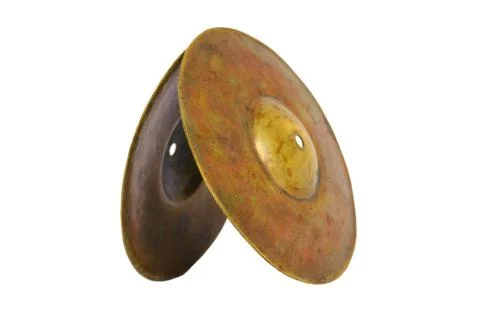 Close up of an prcussion cymbals Stock Photos