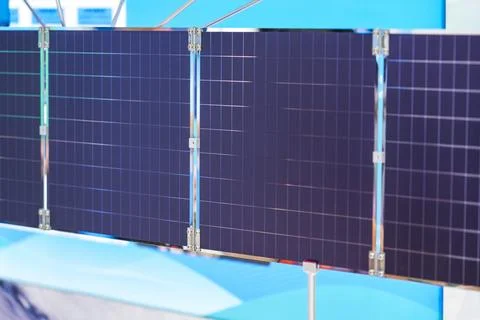 Close-up of a precision solar panel Foto stock
