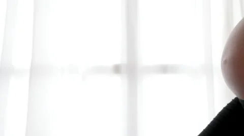 Close Up of Pregnant Belly Stock Footage 45606849