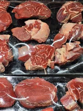 Close up of premium raw beef Stock Photos