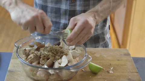 Close up - Preparing a meal Video stock 81187040