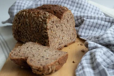 Close up Preperlin Seed Bread Stock Photos