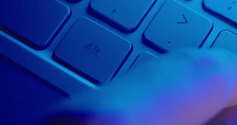 Close-up. Pressing a question button on a computer keyboard. Prores HQ. Stock Footage 168746920