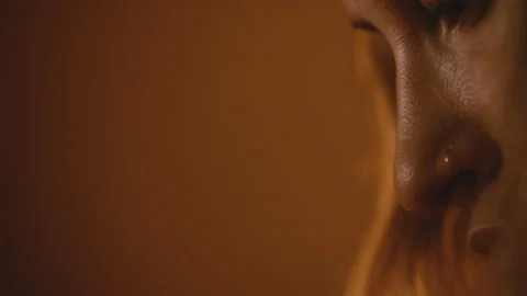Close up of pretty girl looking down Video stock 275720194