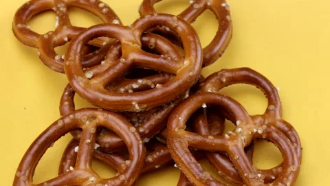 Close up pretzels Stock Footage 261089452