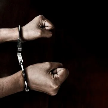 Close up prisoner in prison Stock Photos