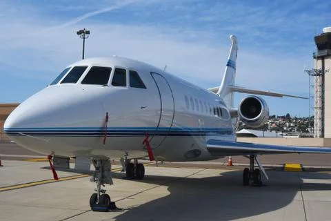 Close up of a private jet Stock Photos