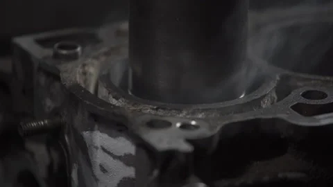 Close - Up Process Honing Polish Cylinder Engine Block 스톡 동영상 230962050