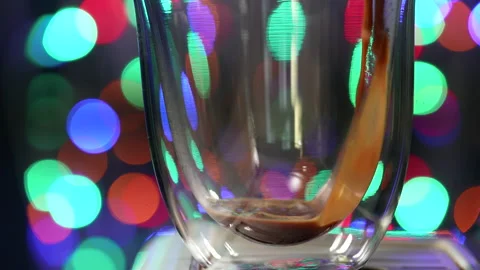 Close-Up Of The Process Of Making Coffee, Poured In Clear Glass Cup. Stock Footage 167837290