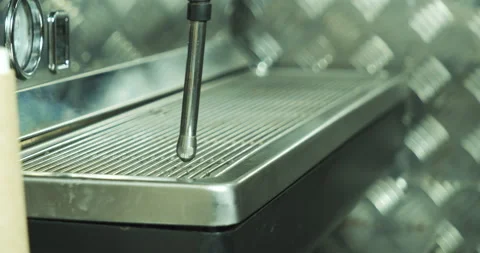 Close-up of the process of washing the coffee machine before making coffee Stock Footage 136336229