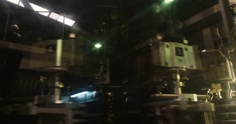 Close-up of processing machine Stock Footage