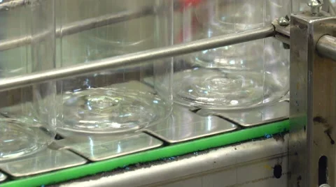 Close up of production line with bootle Stock Footage 53340967