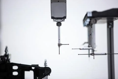 Close up of professional automatic 3D measuring system machine for plastic Fotos Stock