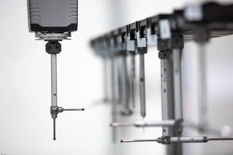 Close up of professional automatic 3D measuring system machine for plastic Фото