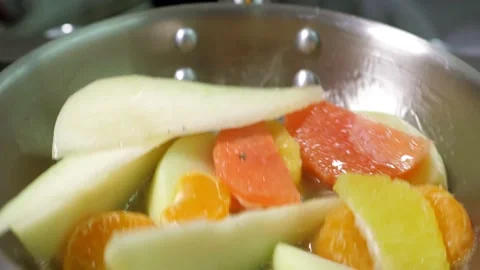 A close-up of a professional chef in black gloves in the kitchen of a restaurant Stock Footage 169055257