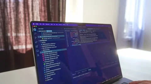 A close-up of a professional development environment for software Stock Footage 213792788