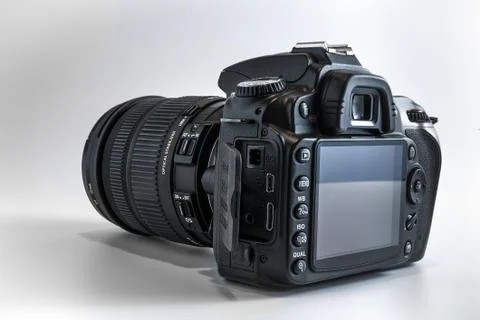 Close-up of a professional digital dslr camera for photography Stock Photos