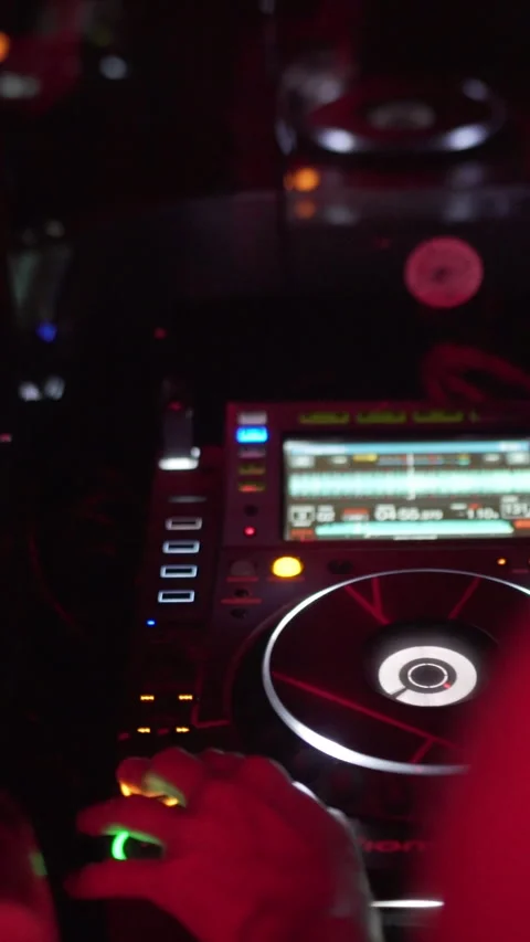 Close-Up of Professional DJ Deck During Live Performance Stock Footage 337902604