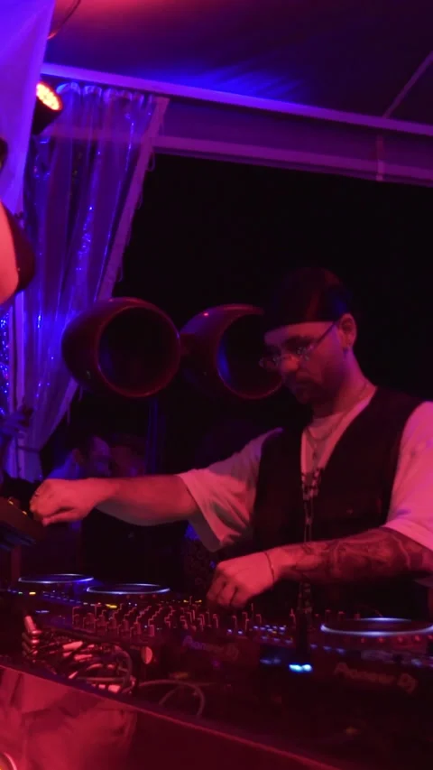 Close-Up of Professional DJ Hands Mixing Music Stock Footage 337902850