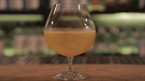 Close Up Professional Lemon and Cinammon Cocktail Stock Footage 129781551