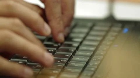 Close Up of a professional worker handling a laptop Stock Footage 45236283