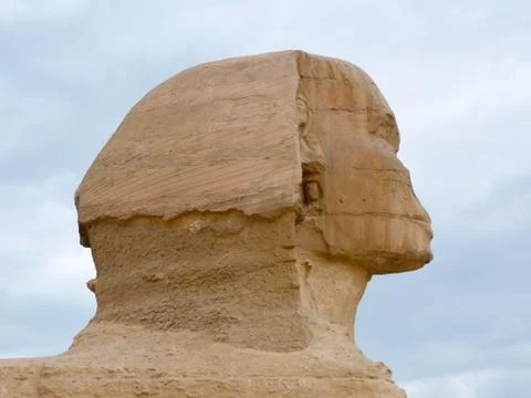 Close up profile of the head of the Sphinx Stock Photos