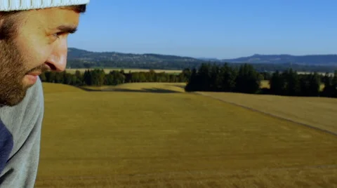 Close up profile shot of man Video stock 56456246