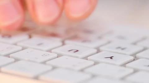 Close up. Programmer hands rapidly type code, building and optimizing apps. Video stock 299885278