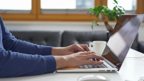 Close-up of programmer writing code on laptop Stock Footage 162467950