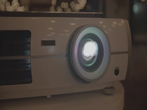 Close Up Projector Light Shine Slider Stock Footage 75945581
