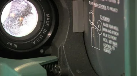 Close up Projector (various shots) Stock Footage 10569195