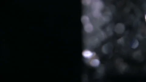 Close Pull Focus To Empty Traditional Whiskey Glass Stock Footage 140801279