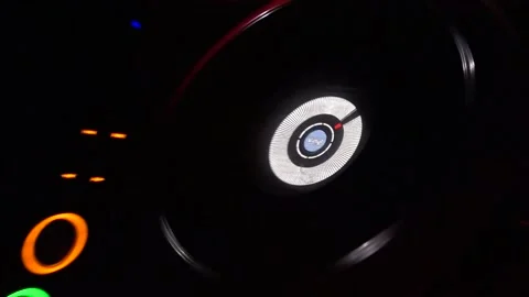 Close Up to Pull Out DJ in Booth Stock Footage 142549630