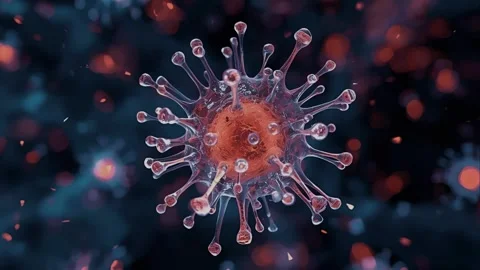 Close-up of a Pulsating Cell under Microscope Stock Footage 317950802