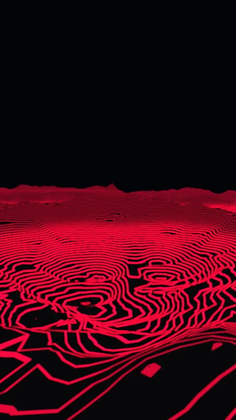 Close-Up of Pulsing Liquid Chrome Radar Ripples, Vertical Video 9:16 4K Stock-Footage 336745707