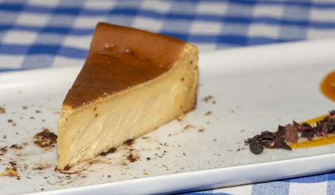 Close-up  Pumpkin  Cheesecake Stock Photos