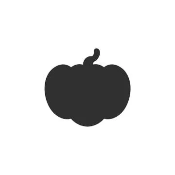 Close-up pumpkin silhouette icon vector. Pumpkin Seasonal Harvest Stock Illustration